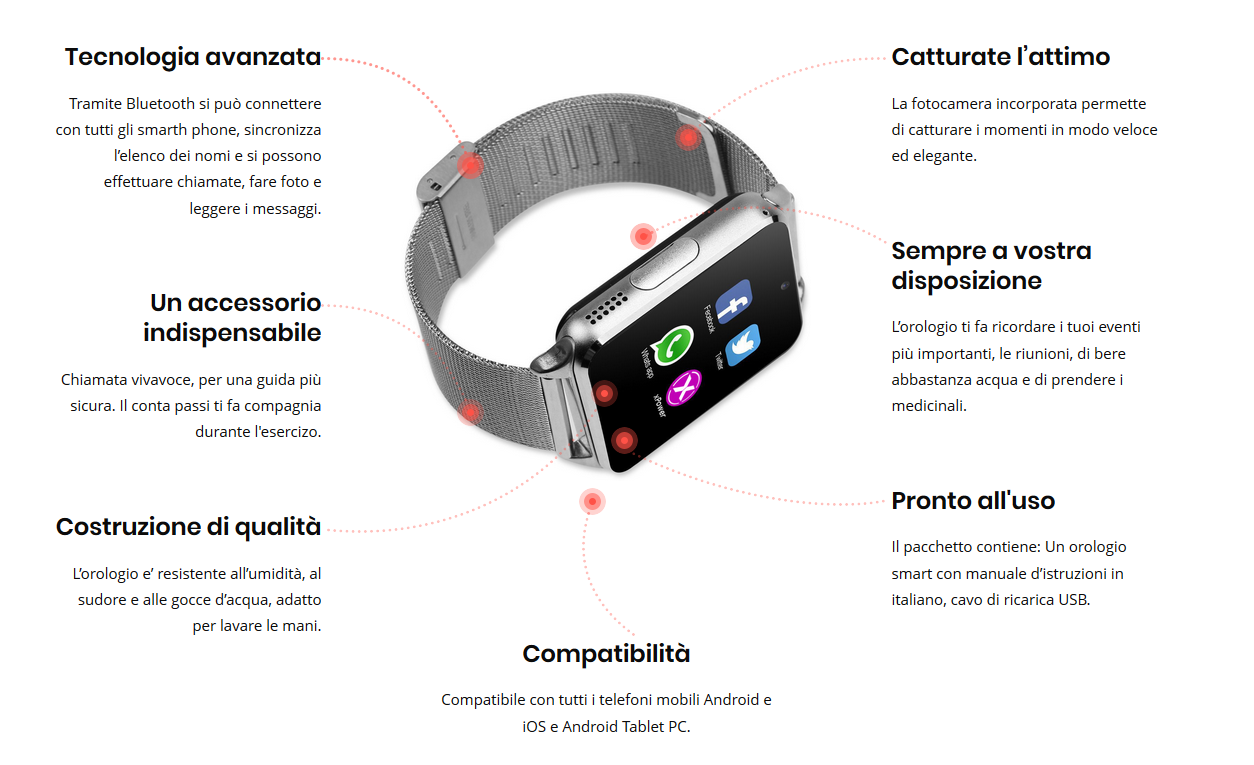 smartwatch compatibile con whatsapp